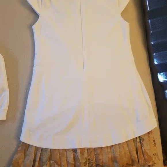 Alviero Martini Kids dress with jacket in gold.